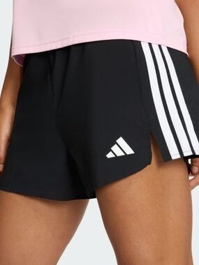 adidas Black Athletic Shorts with White 3-Stripes